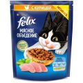 Сухой корм Мясное объедение для взрослых кошек, с курицей