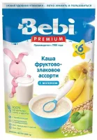 Каша Bebi молочная злаковая с фруктовым ассорти, с 6 месяцев, 200 г